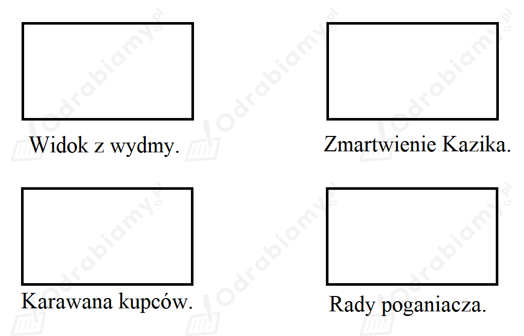 Na podstawie opowiadania Mądry wielbłąd Zadanie 2 Szkolni