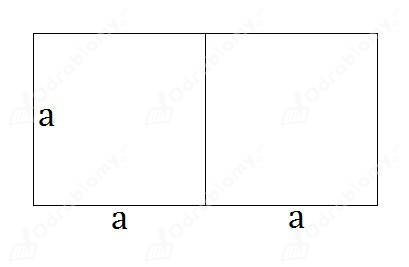Prostokąt o polu P można rozciąć na dwa kwadraty Zadanie 16