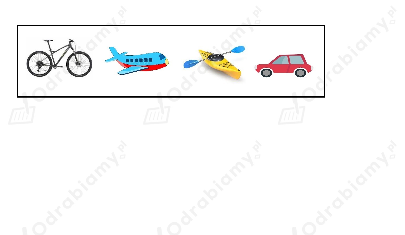 Organizacja Transportu Zeszyt ćwiczeń Rozwiązania 🎓 Nalep obrazki ze środkami transportu...- Zadanie 2: Szkolni