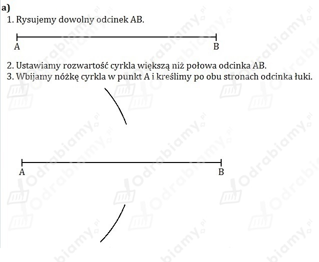Dany Jest Odcinek A Narysuj Konstrukcyjnie Odcinki Równe 🎓 Narysuj dowolny odcinek. Podziel go konstrukcyjnie na cztery równe