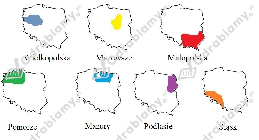 Regiony Polski Sprawdzian Klasa 3